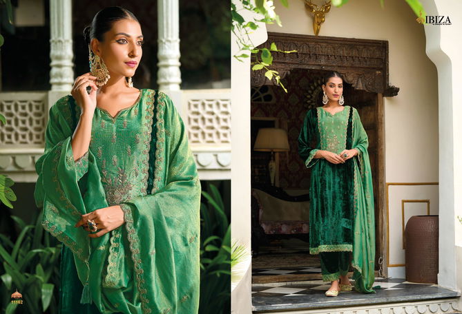 Sabhyata By Ibiza Embroidery Velvet Salwar Kameez Wholesale Shop In Surat
